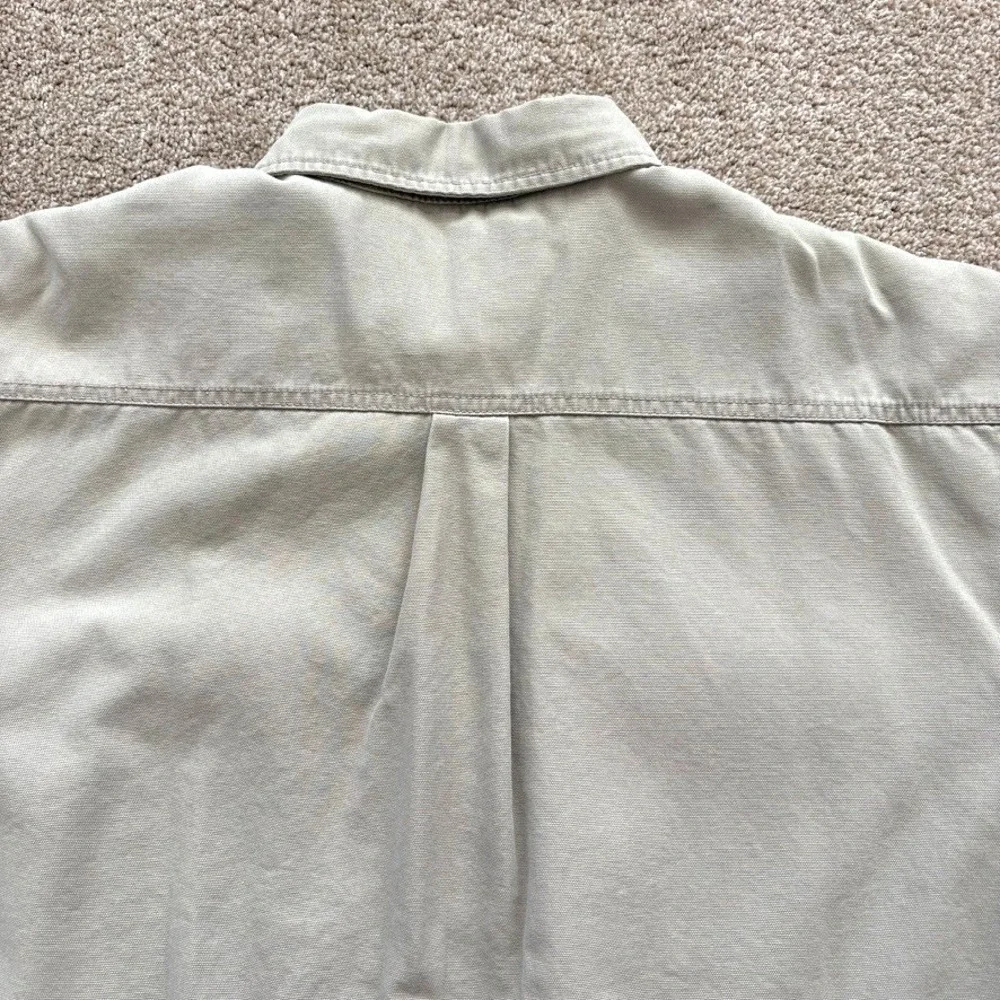 Levi's Men XL Canvas Fleece Lined Shirt Jacket Tan Beige Plaid Heavyweight Layer - Picture 10 of 13